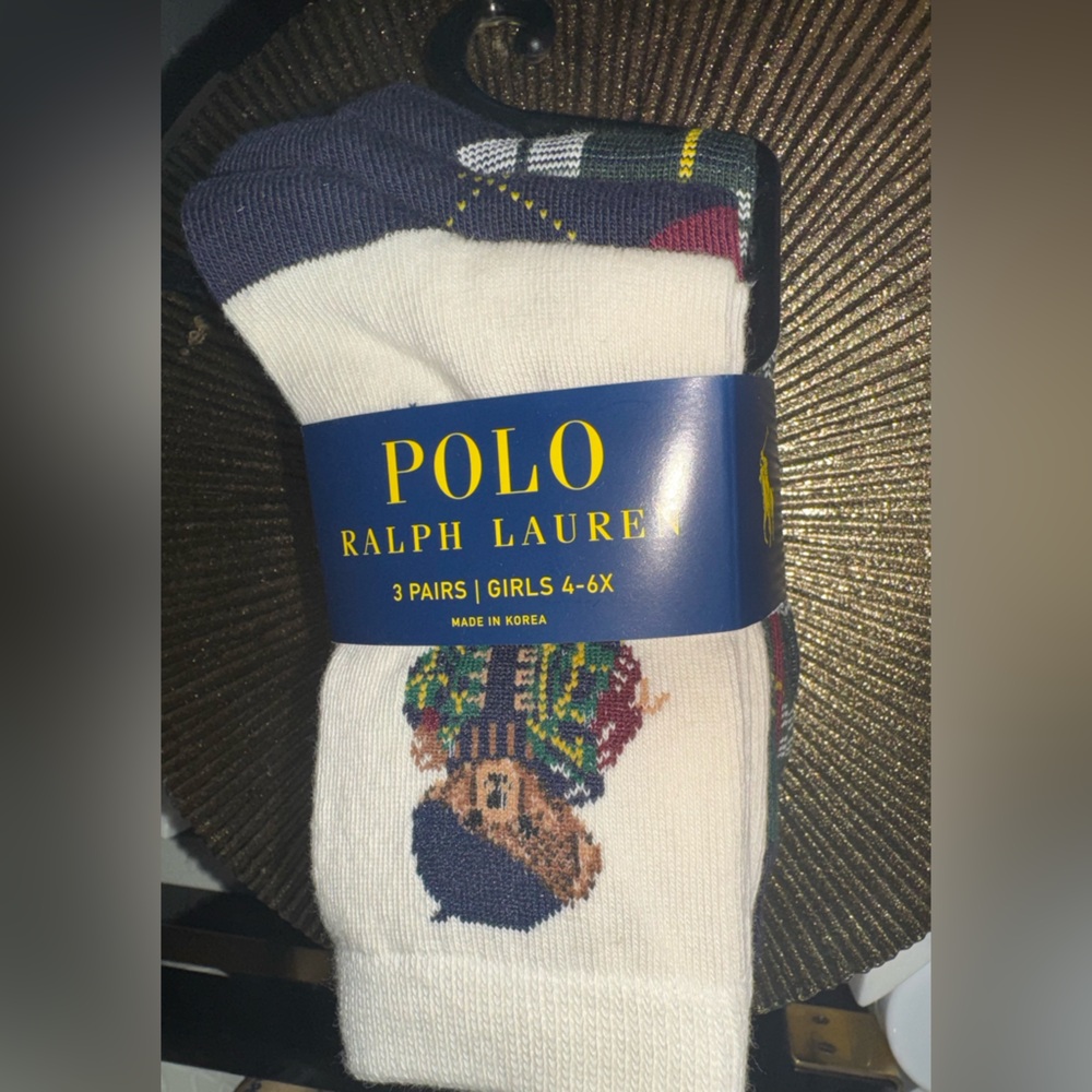 Polo Ralph Lauren Girl’s Socks 3 pairs size 4-6X NWT